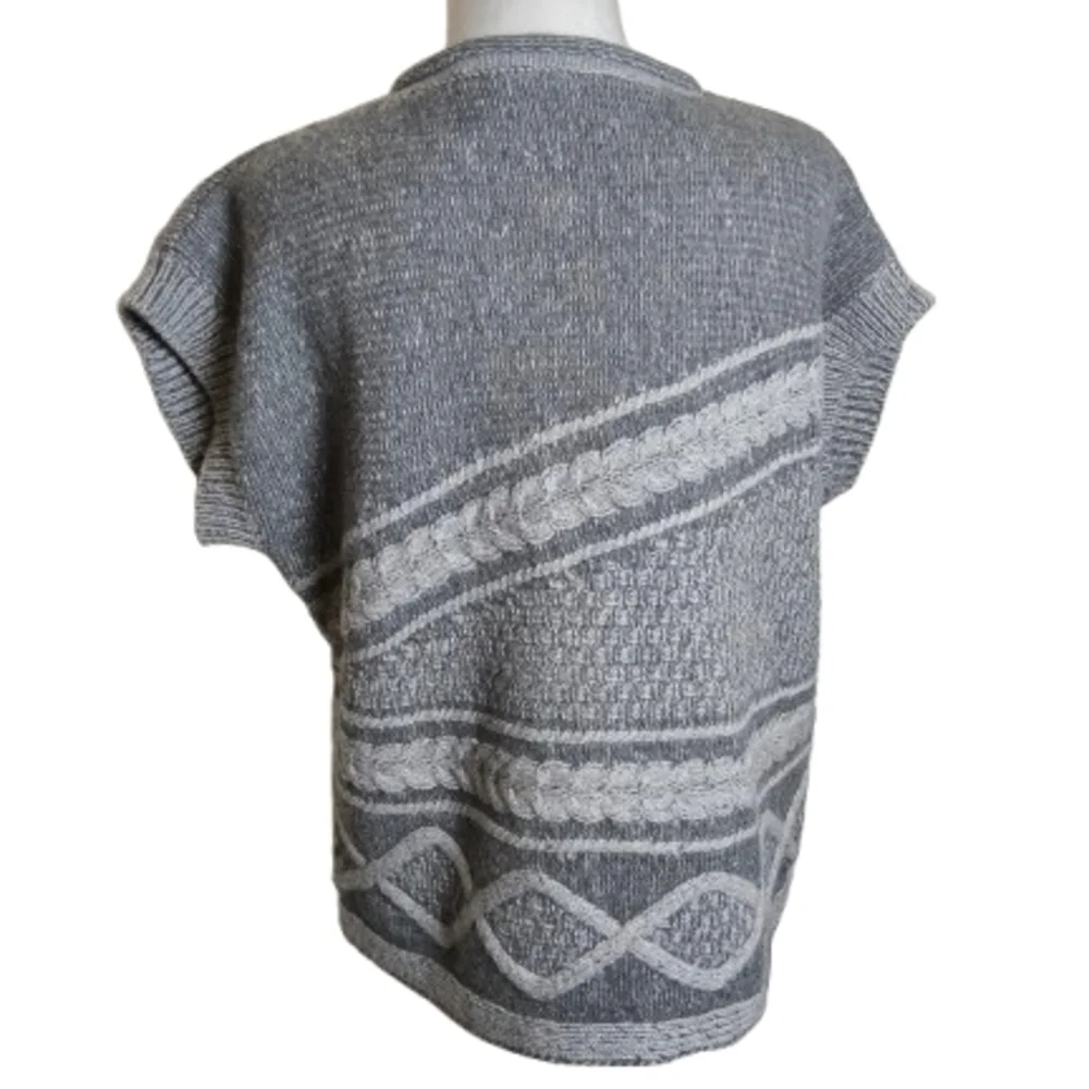 Fisherman Out of Ireland Geelong Lambswool Knit Sweater S Made Ireland - Picture 2 of 9